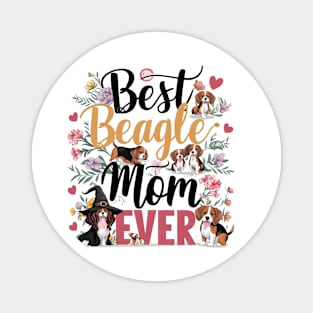 Best Beagle Mom Ever Distressed funny Magnet